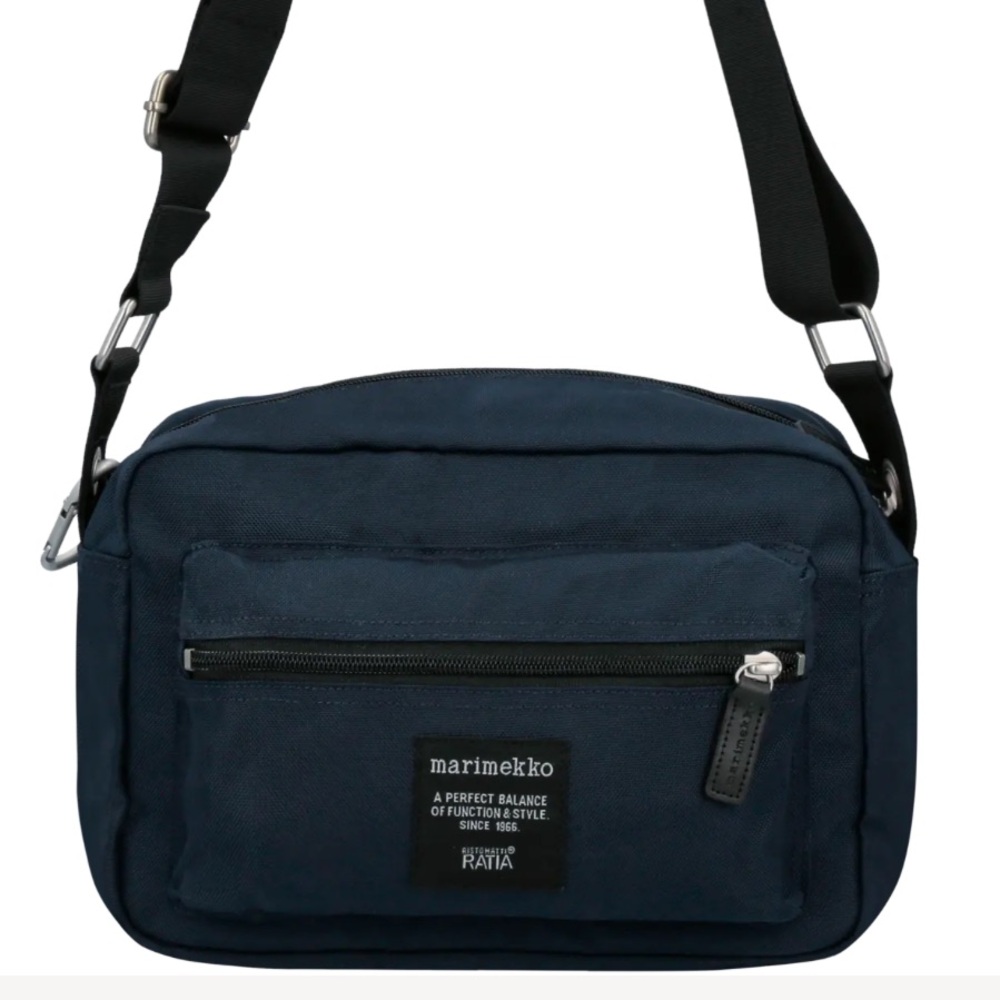 NWT Marimekko Japan Special Limited Edition My Things Shoulder Bag - Navy